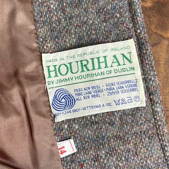 Hourihan for norm Thompson size 14 Irish tweed ladies coat - Picture 7 of 8